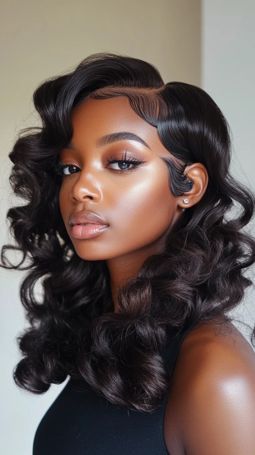 Effortlessly Chic: The Glamorous Vintage Waves Hairstyle