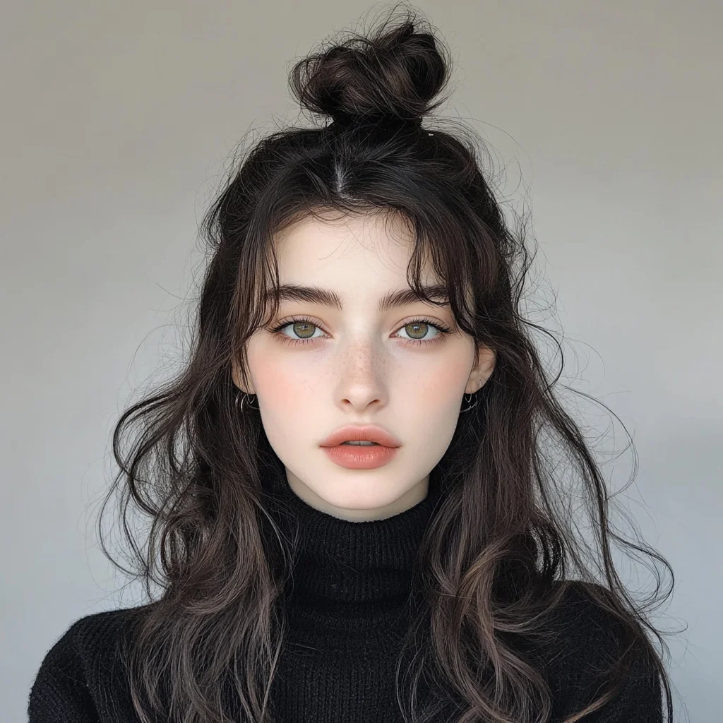 Effortlessly Chic: The Half-Bun Hairstyle for a Modern Look