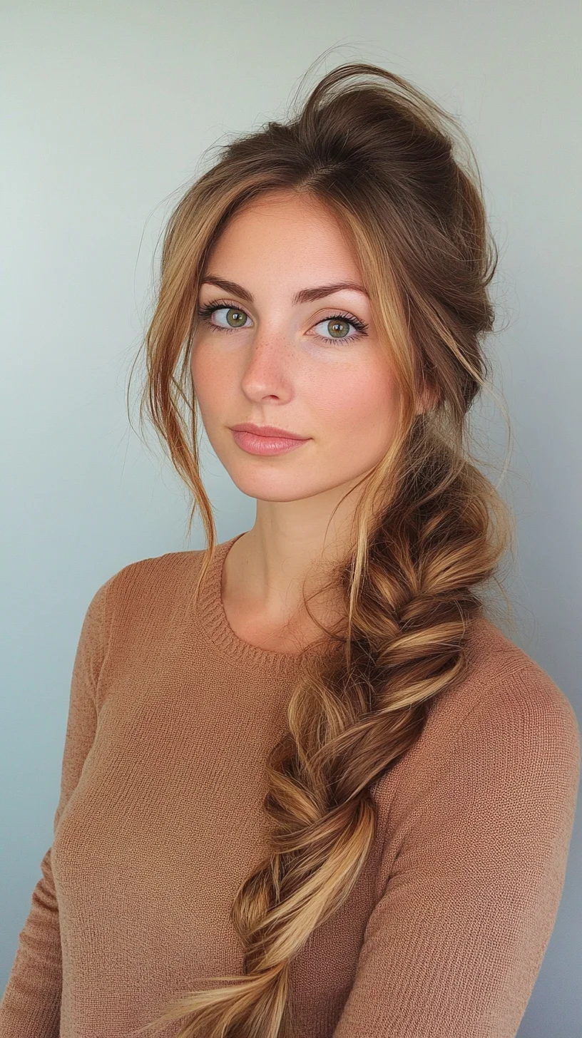 Effortlessly Chic: The Loose Fishtail Braid with Volume Boost