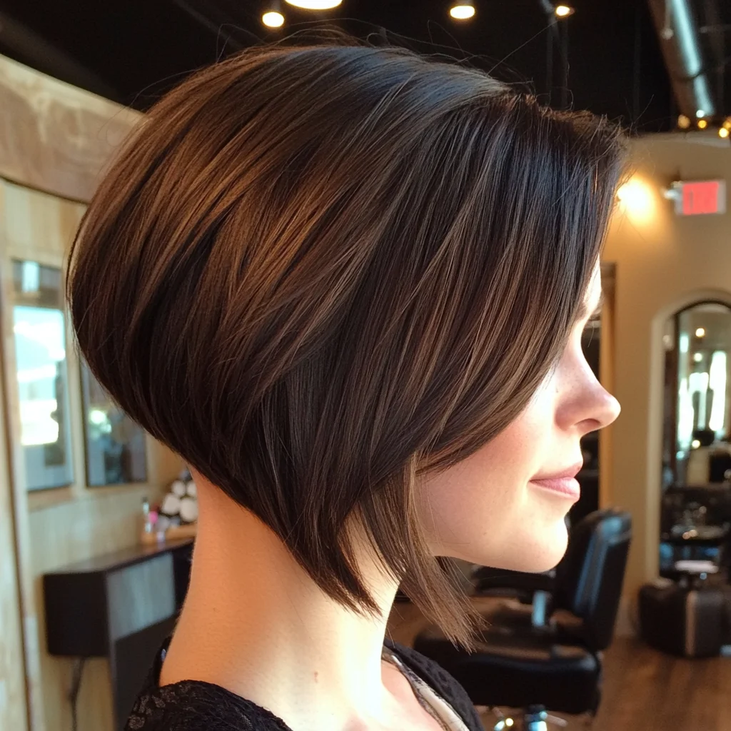 Effortlessly Chic: The Modern Asymmetrical Bob with Stunning Highlights