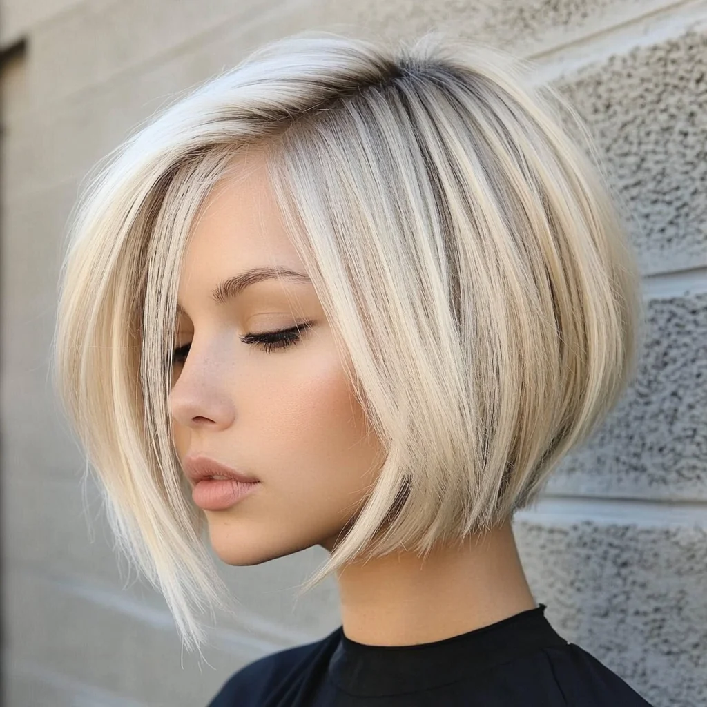 Effortlessly Chic: The Modern Blunt Bob with Subtle Layering