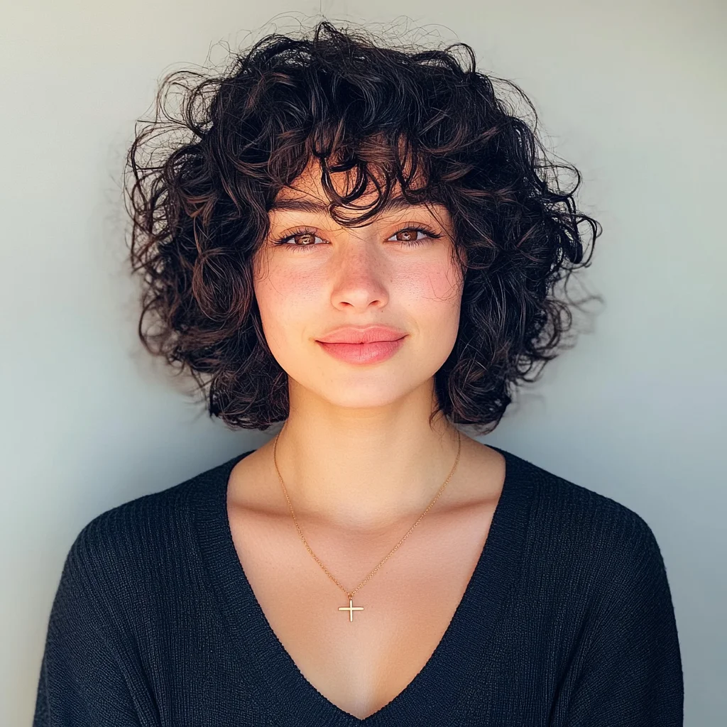 Effortlessly Chic: The Modern Curly Bob for Volume and Flair