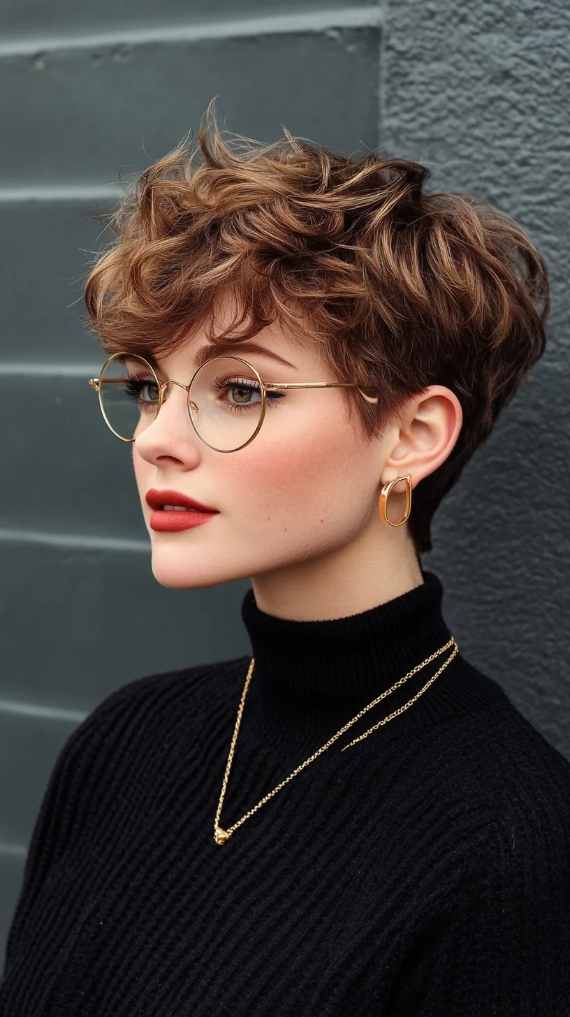 Effortlessly Chic: The Modern Curly Pixie Cut for a Playful Look