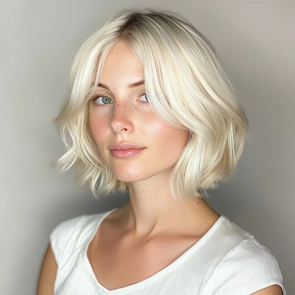 Effortlessly Chic: The Modern Shaggy Bob with Soft Waves