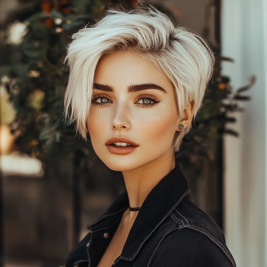 Effortlessly Chic: The Modern Silver Pixie Cut for Bold Style Statements