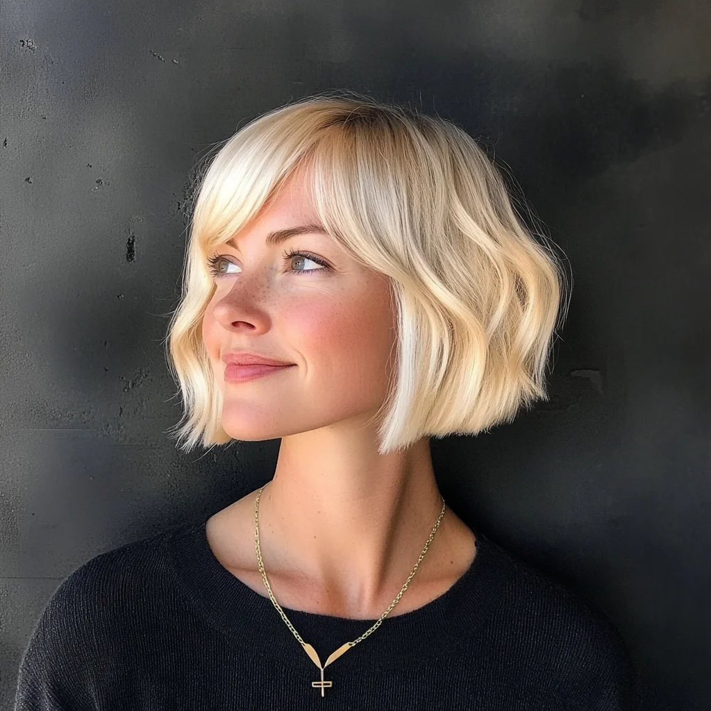 Effortlessly Chic: The Modern Textured Blunt Bob