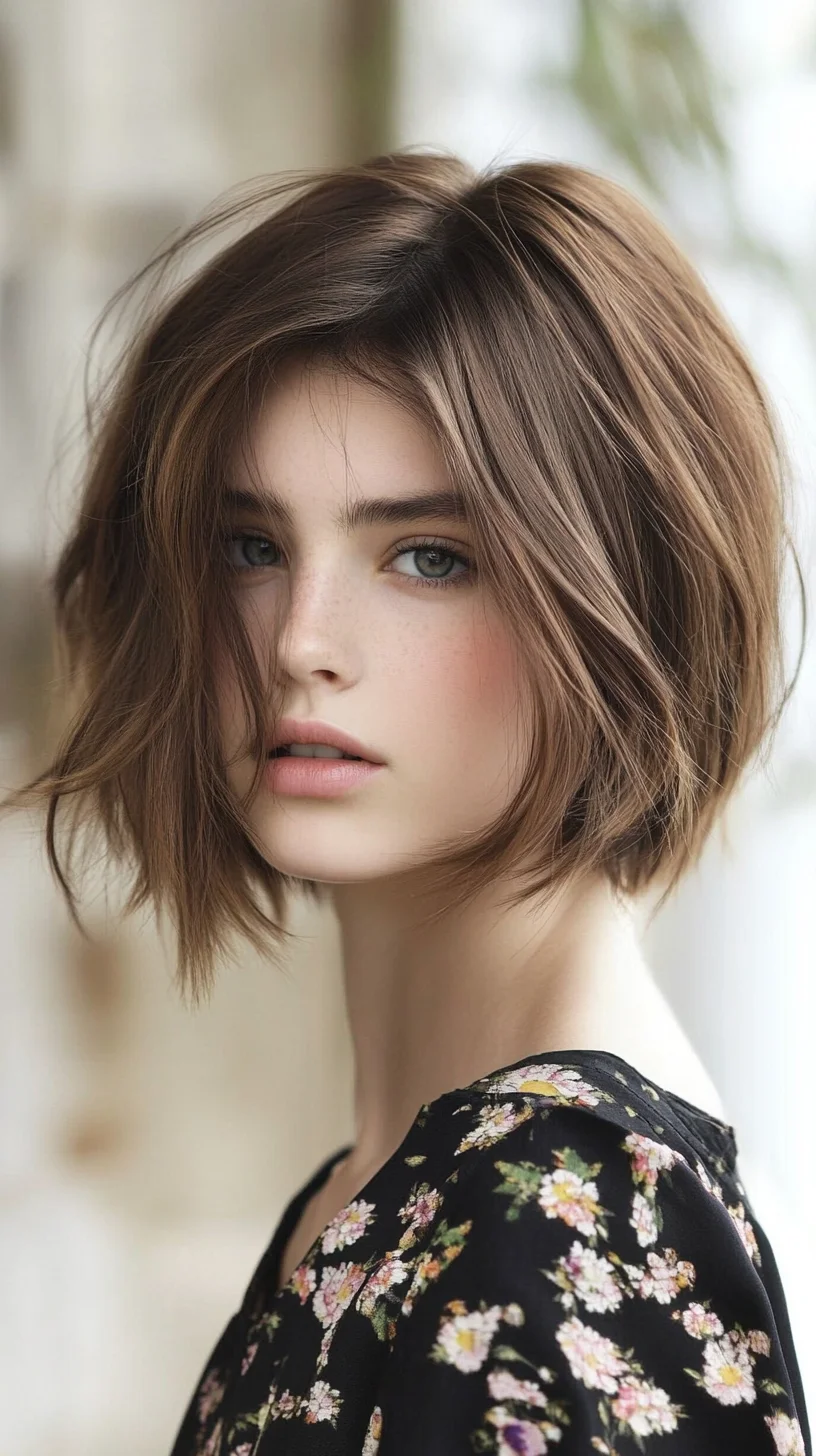 Effortlessly Chic: The Modern Textured Bob Haircut