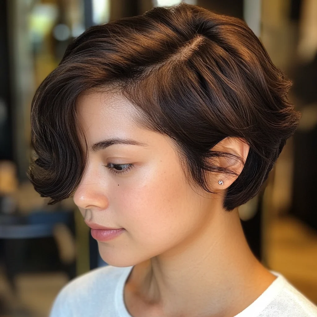 Effortlessly Chic: The Modern Textured Bob with Soft Waves