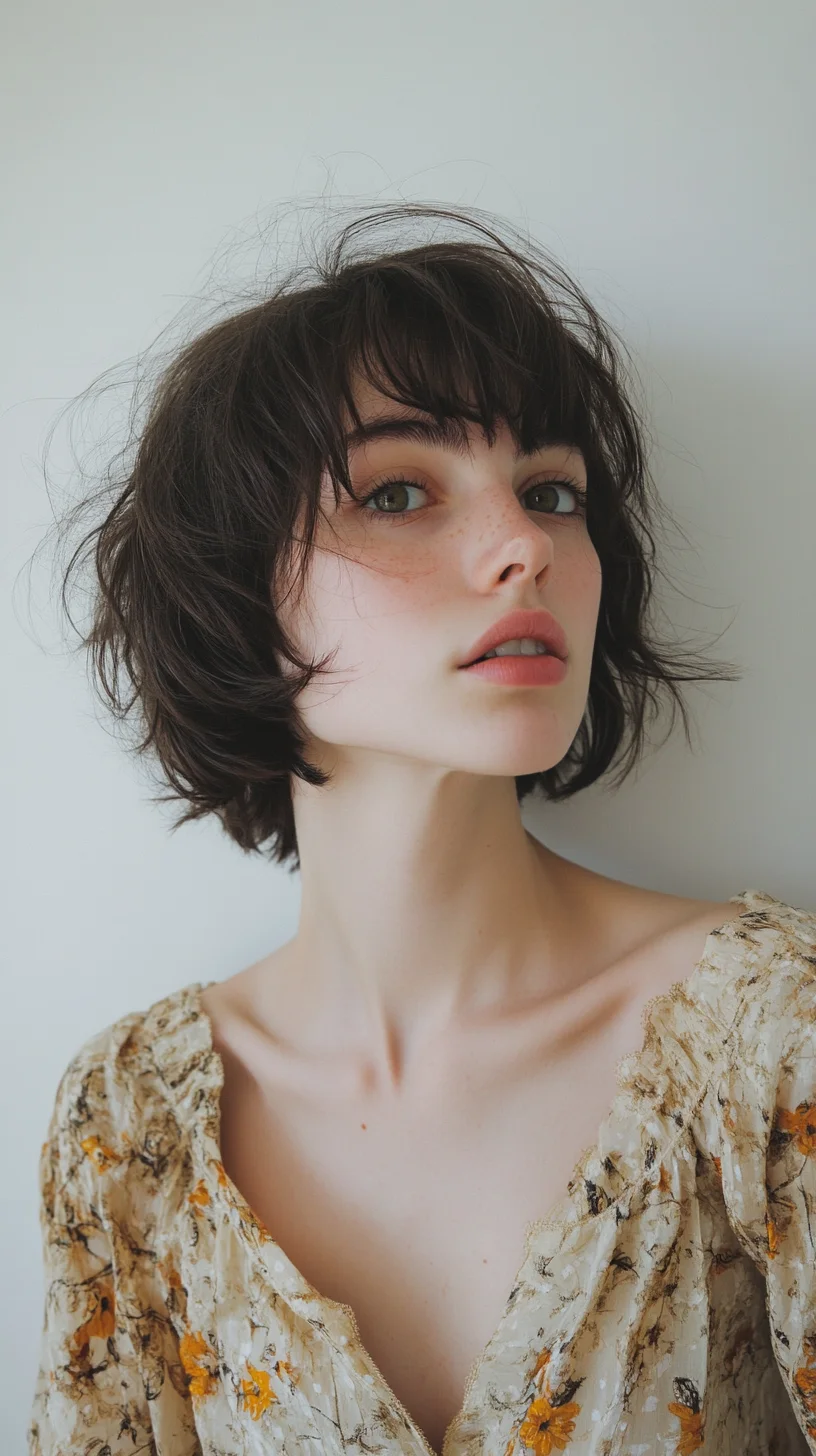 Effortlessly Chic: The Modern Tousled Bob for a Carefree Vibe