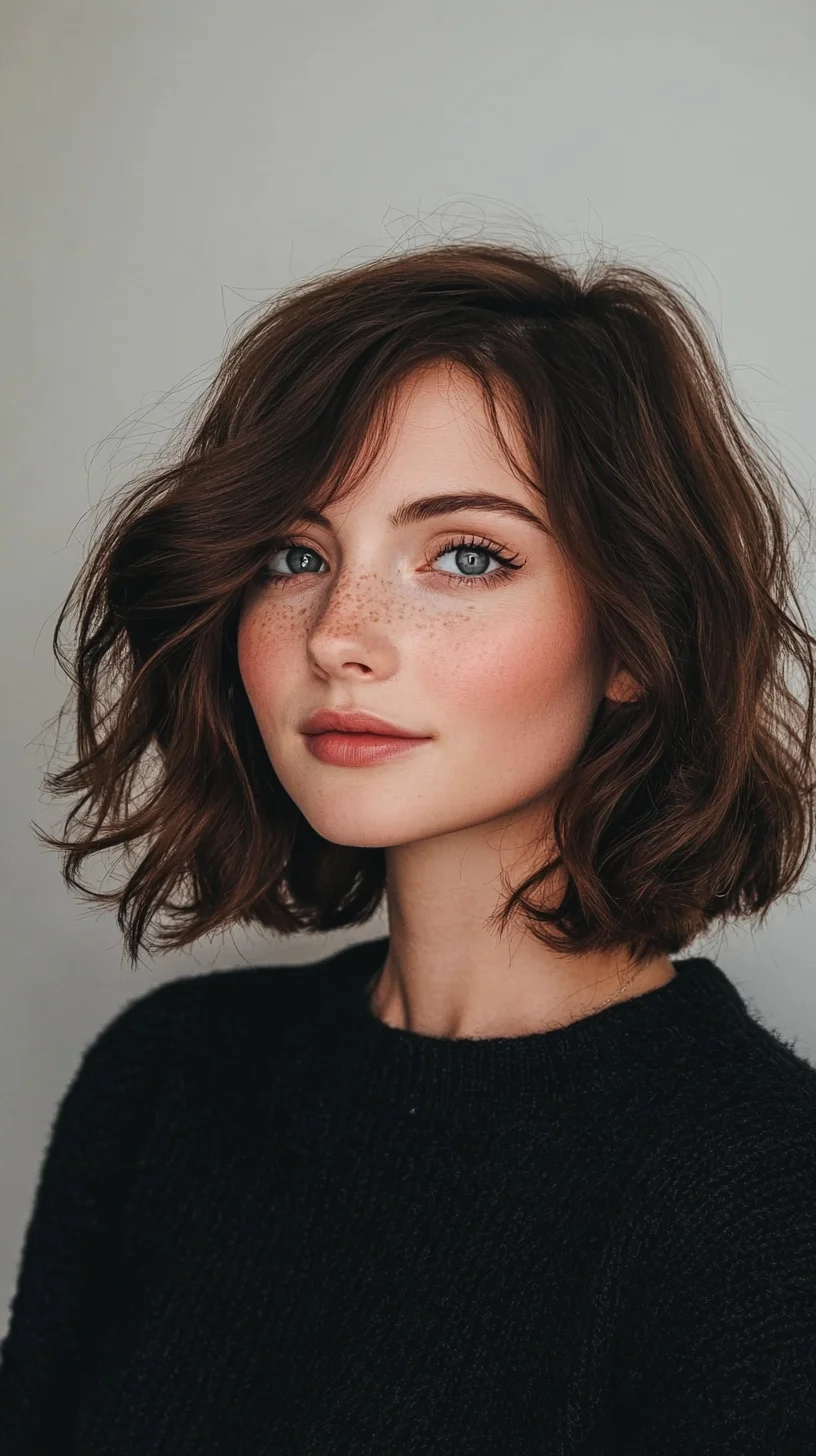 Effortlessly Chic: The Modern Wavy Bob with Soft Layers