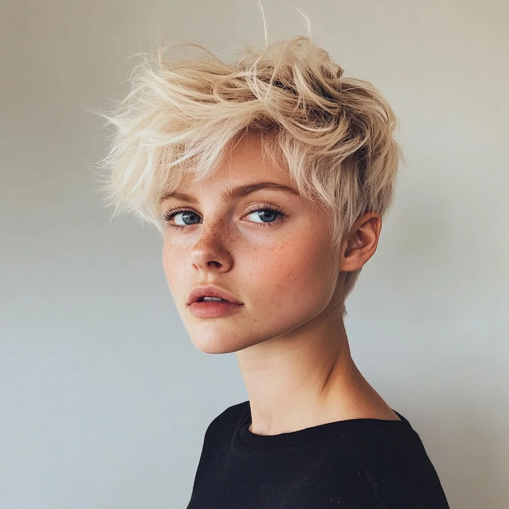 Effortlessly Chic: The Playful Textured Pixie Cut