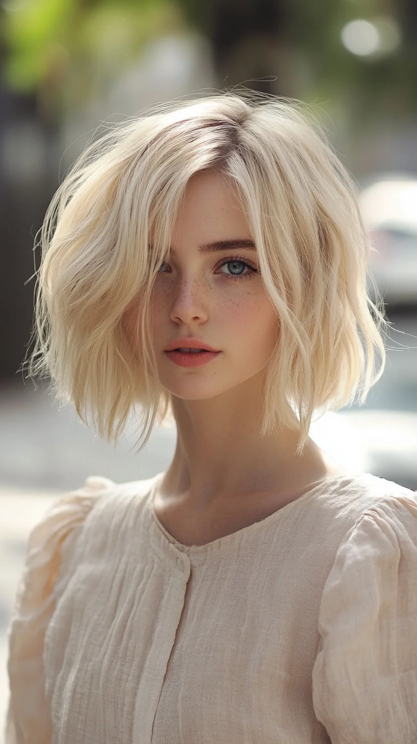 Effortlessly Chic: The Soft, Textured Blunt Bob for a Modern Look