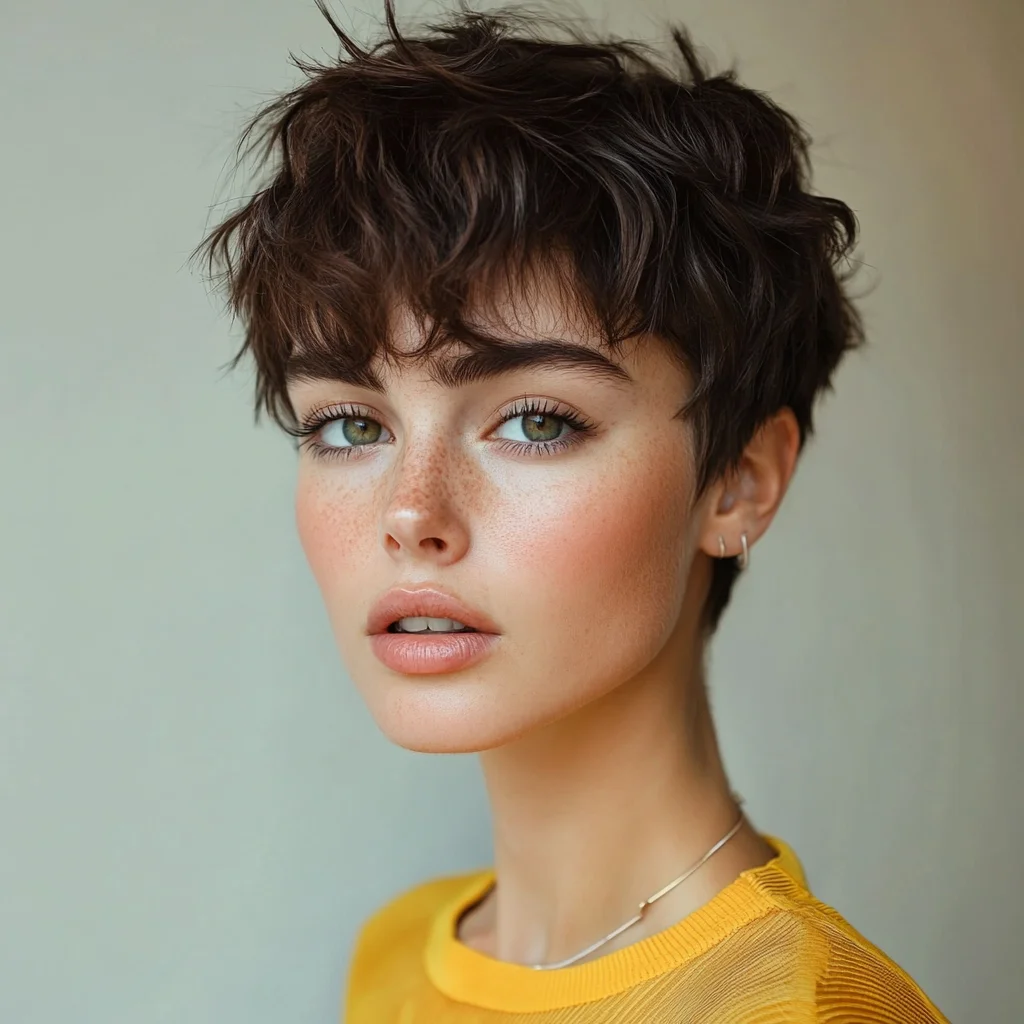 Effortlessly Chic: The Stylishly tousled Pixie Cut