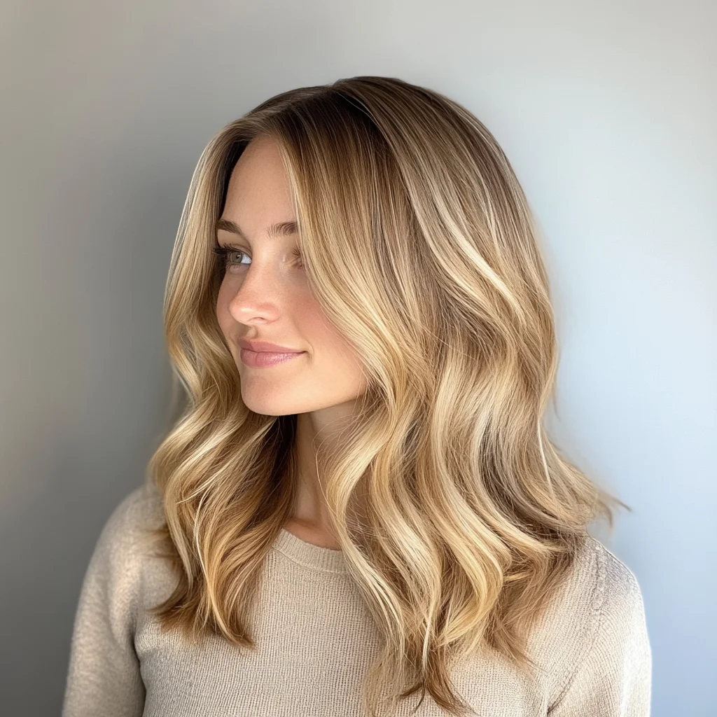 Effortlessly Chic: The Sun-Kissed Long Layered Waves