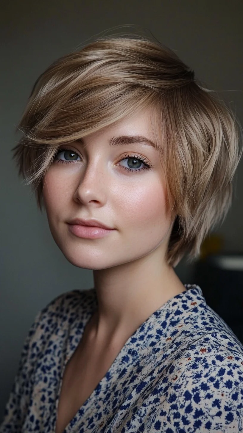 Effortlessly Chic: The Textured Blonde Bob with Soft Layers