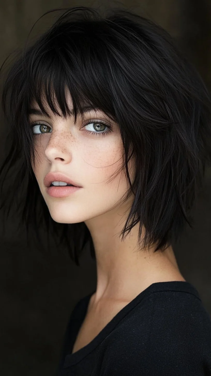 Effortlessly Chic: The Textured Bob with Flattering Fringe