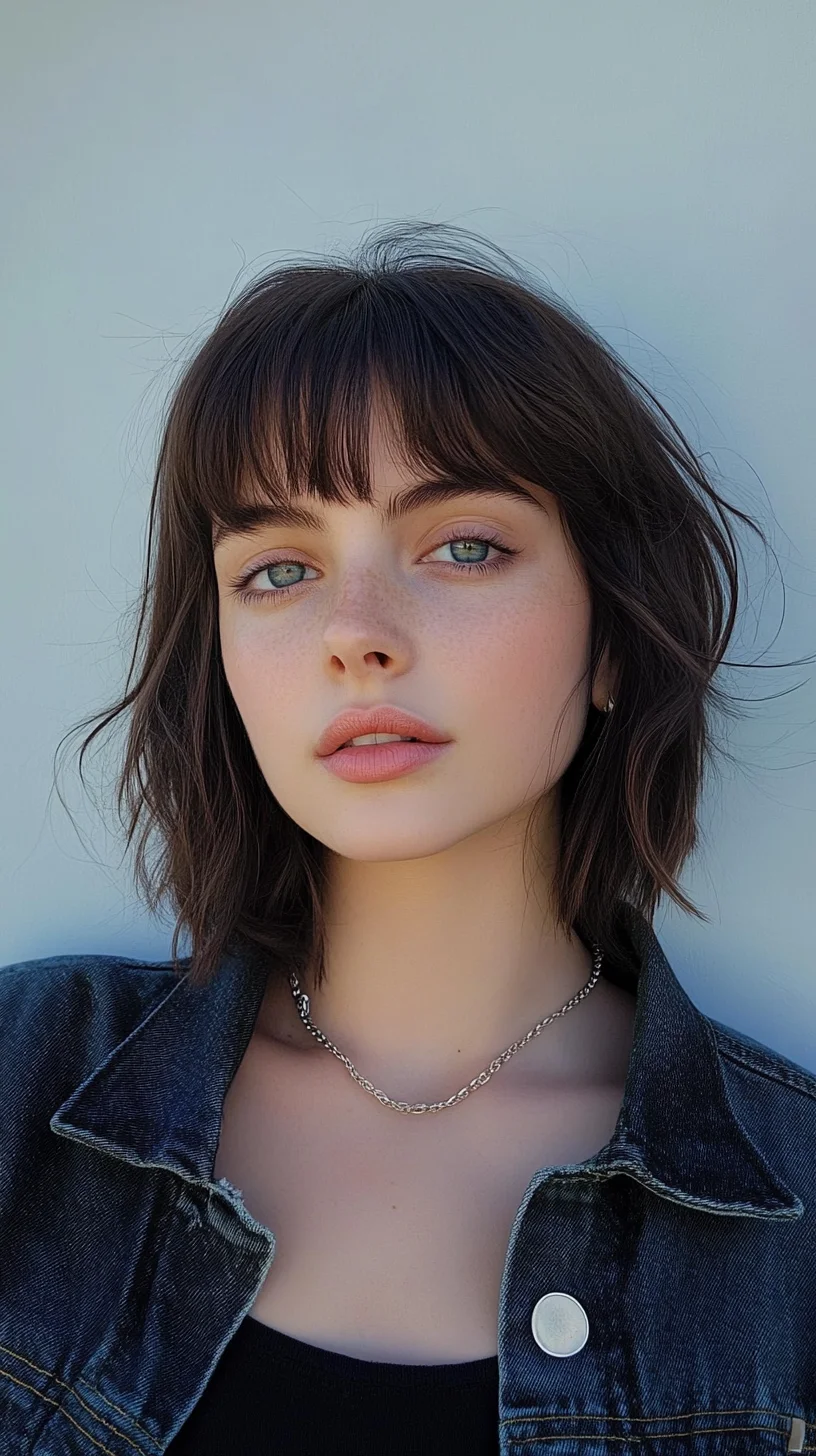 Effortlessly Chic: The Textured Bob with Flirty Bangs