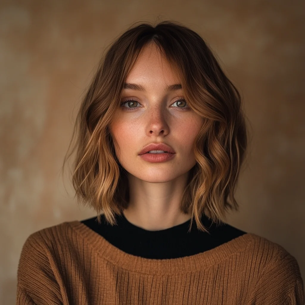 Effortlessly Chic: The Textured Bob with Soft Waves