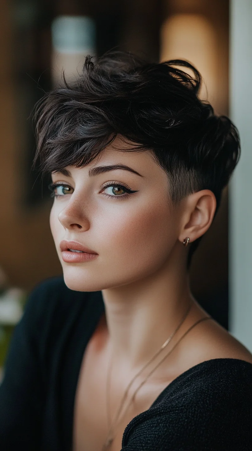 Effortlessly Chic: The Textured Pixie Cut with Edgy Undercut