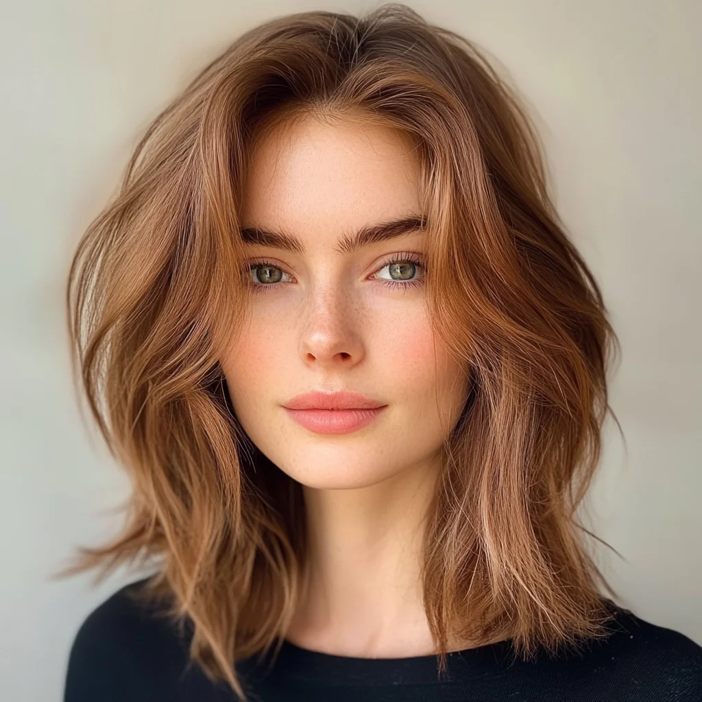 Effortlessly Chic: The Textured Wavy Bob for a Modern Look