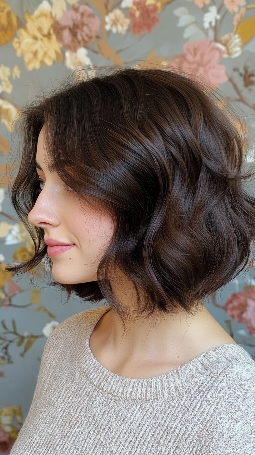 Effortlessly Chic: The Textured Wavy Bob for a Modern, Stylish Look