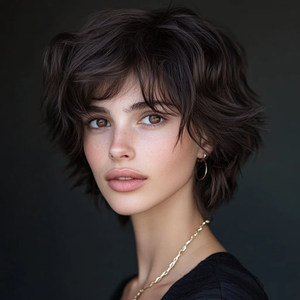 Effortlessly Chic Tousled Bob: Perfect for a Modern, Playful Look