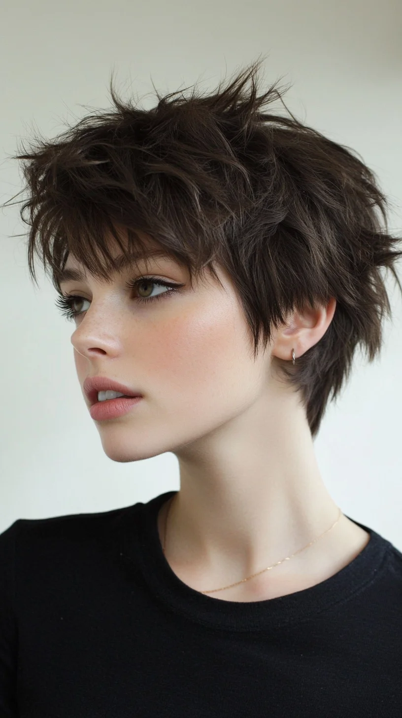 Effortlessly Chic Tousled Pixie Cut for Modern Style