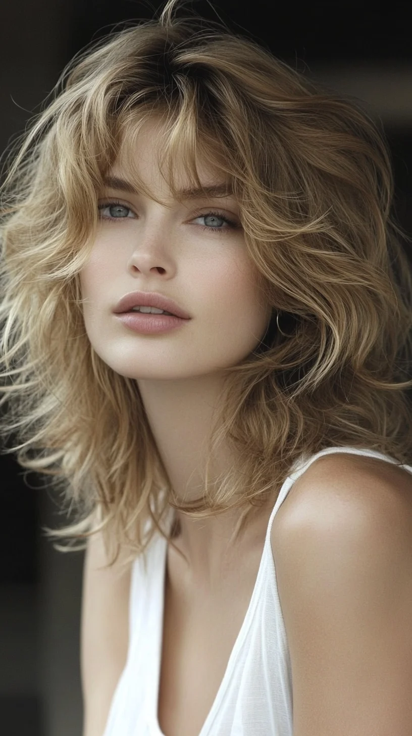 Effortlessly Chic Tousled Waves for a Carefree, Stylish Look