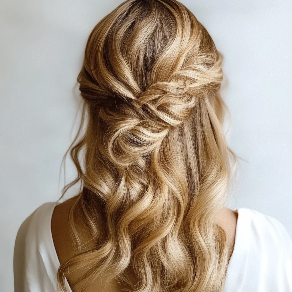 Effortlessly Chic Twisted Half-Up Hairstyle for All Occasions