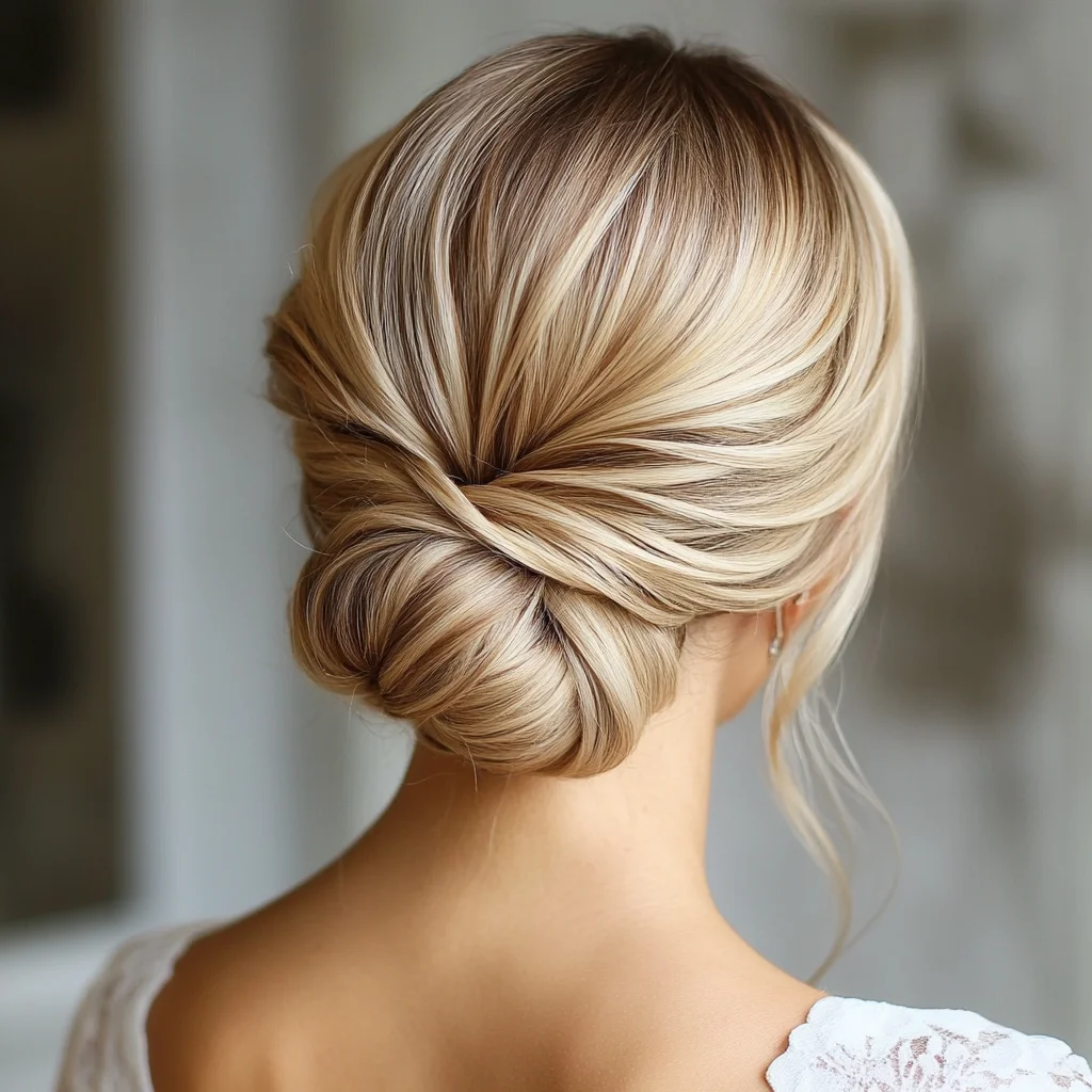 Effortlessly Chic Twisted Low Bun: Perfect for Any Occasion