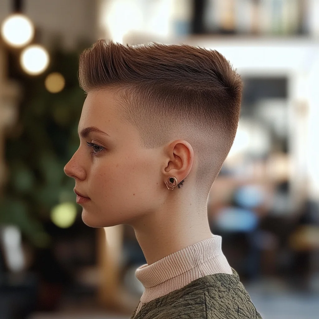 Effortlessly Chic Undercut: Elevate Your Look with Bold Textured Heights