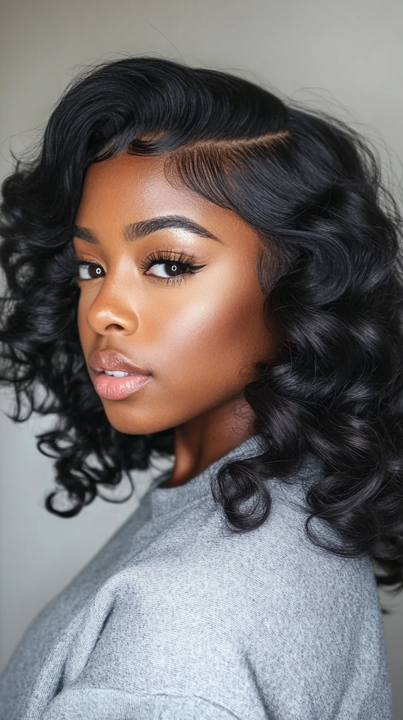 Effortlessly Chic: Voluminous Soft Curls with a Sleek Finish