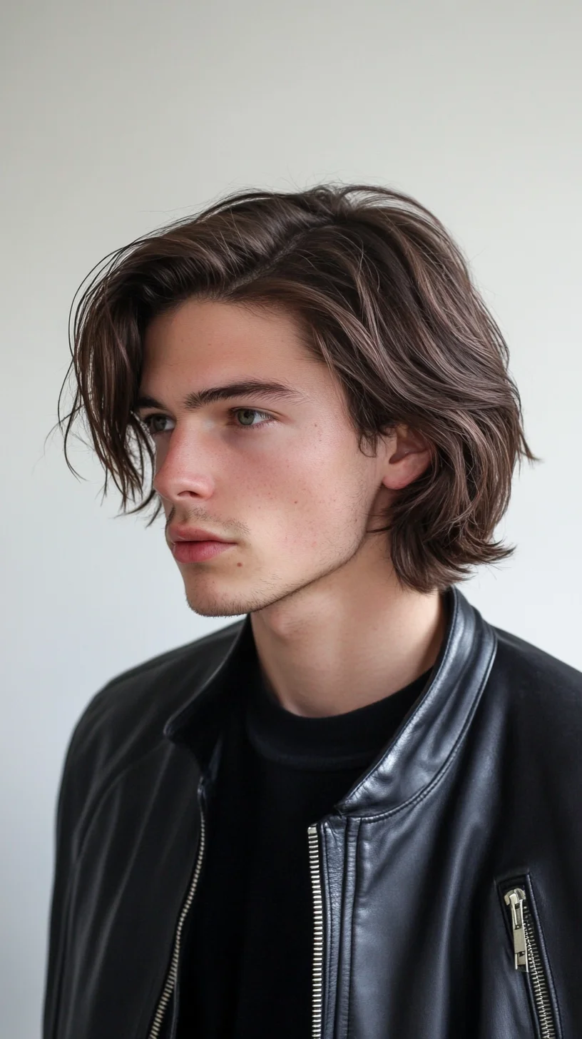 Effortlessly Cool: The Modern Tousled Lob for Stylish Men