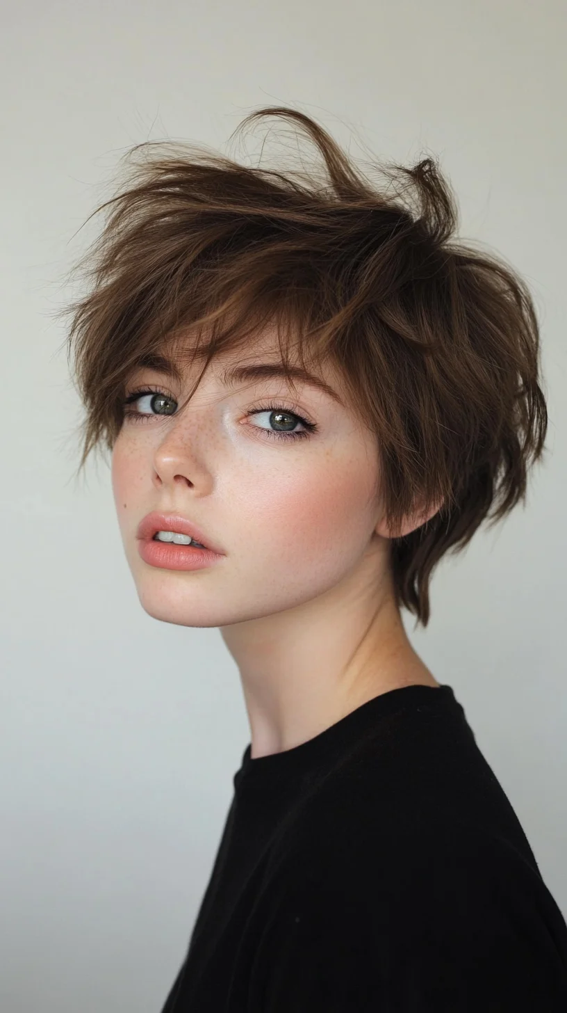 Effortlessly Edgy: The Chic Messy Pixie Cut