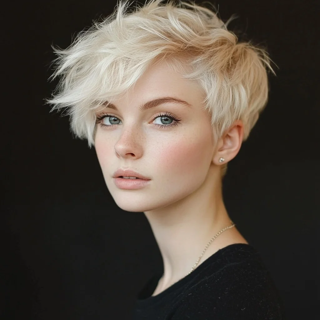 Effortlessly Edgy: The Chic Textured Pixie Cut for Bold Individuality