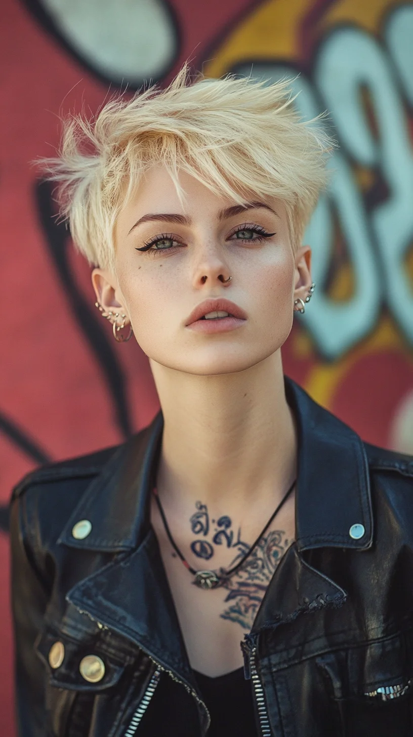 Effortlessly Edgy: The Chic Textured Pixie Cut for Bold Wearers