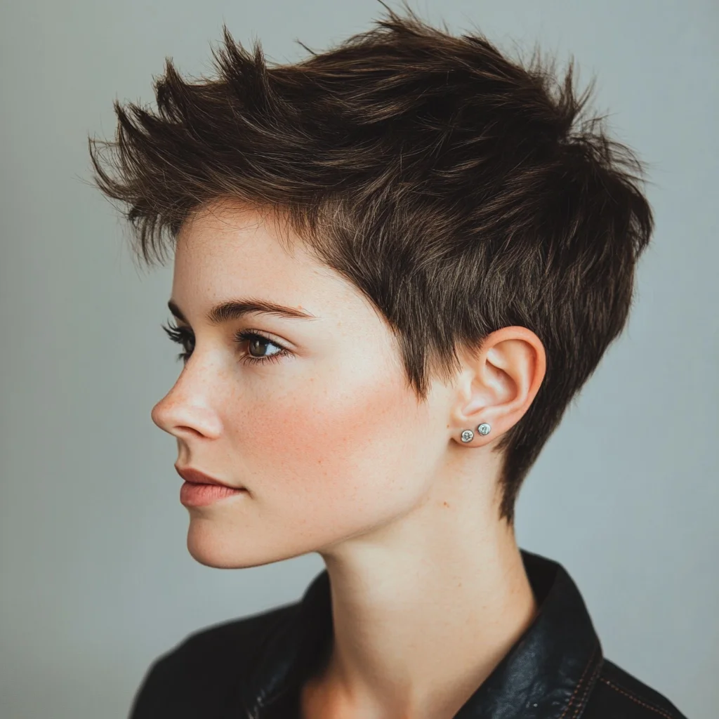 Effortlessly Edgy: The Short Textured Pixie Cut