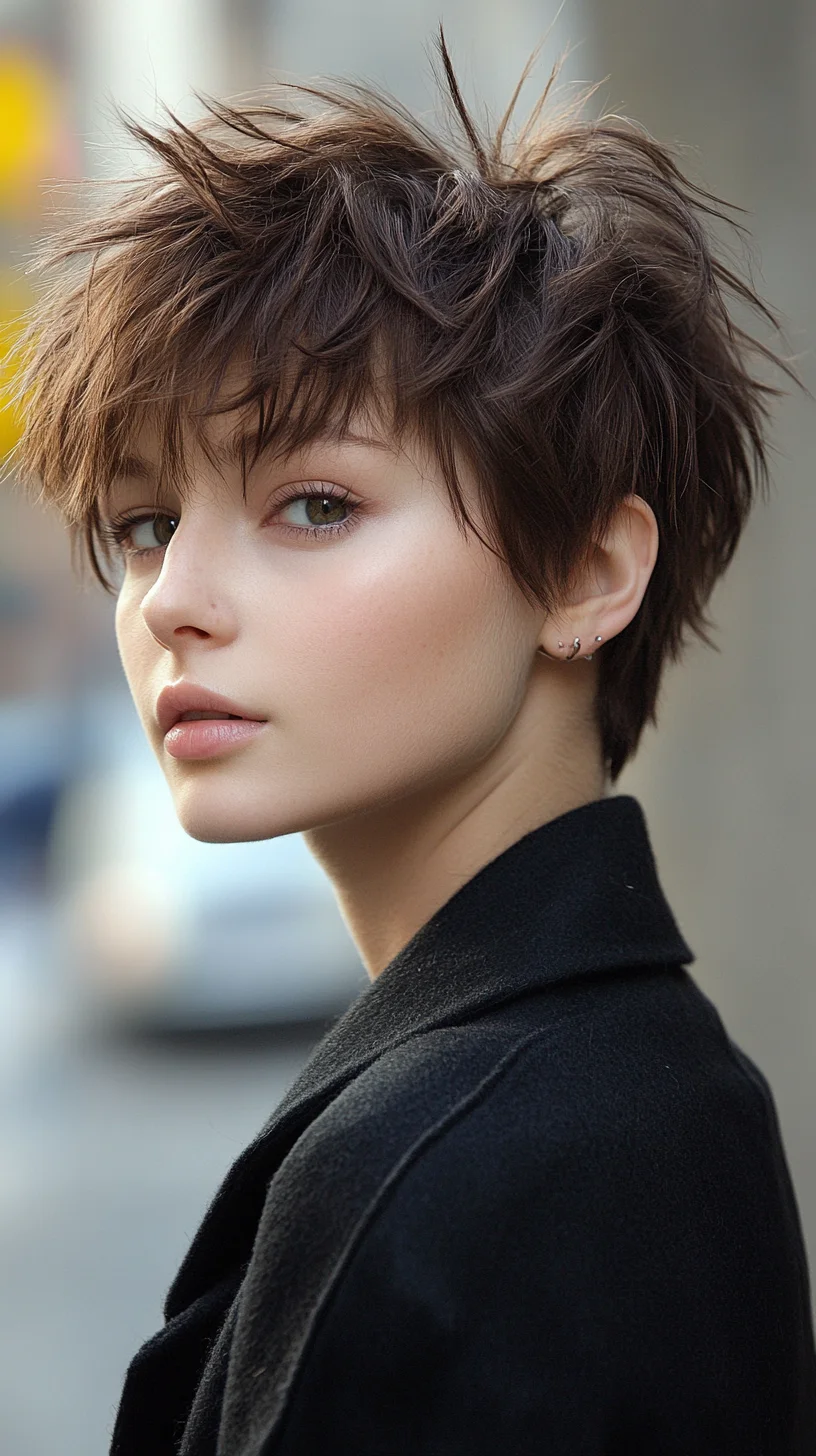 Effortlessly Edgy: The Textured Choppy Pixie Cut