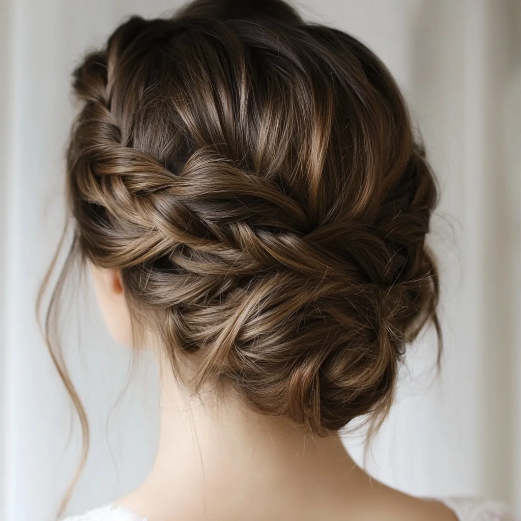 Effortlessly Elegant Braided Updo: A Timeless Choice for Any Occasion