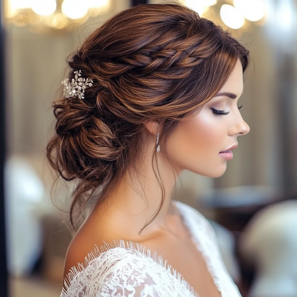 Effortlessly Elegant Braided Updo for Timeless Style