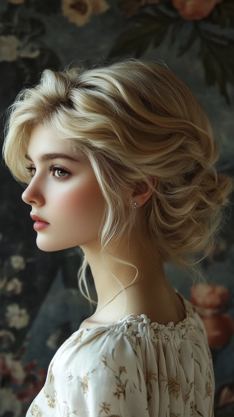 Effortlessly Elegant: The Romantic Tousled Updo for Effortless Glam