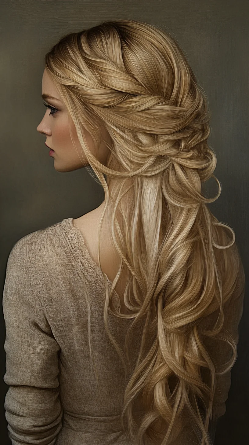 Effortlessly Elegant: The Romantic Twisted Half-Up Hairstyle