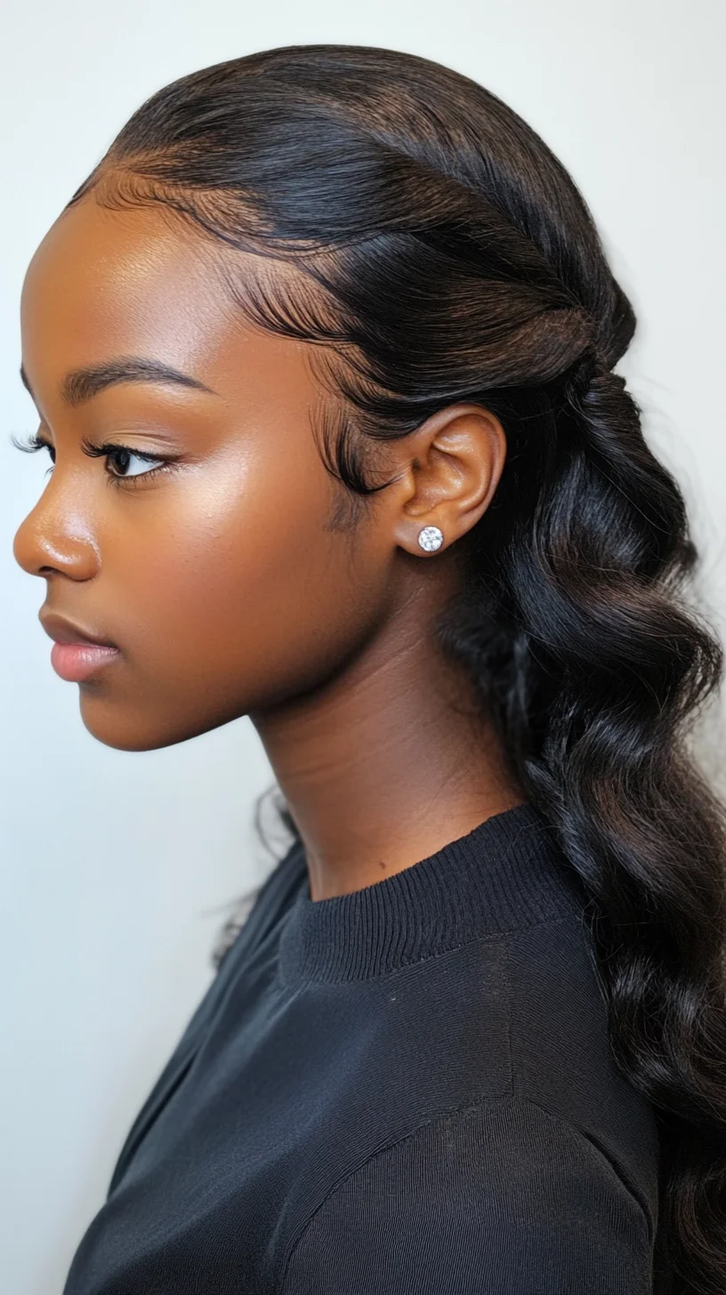 Effortlessly Elegant: The Sleek Twist with Soft Waves