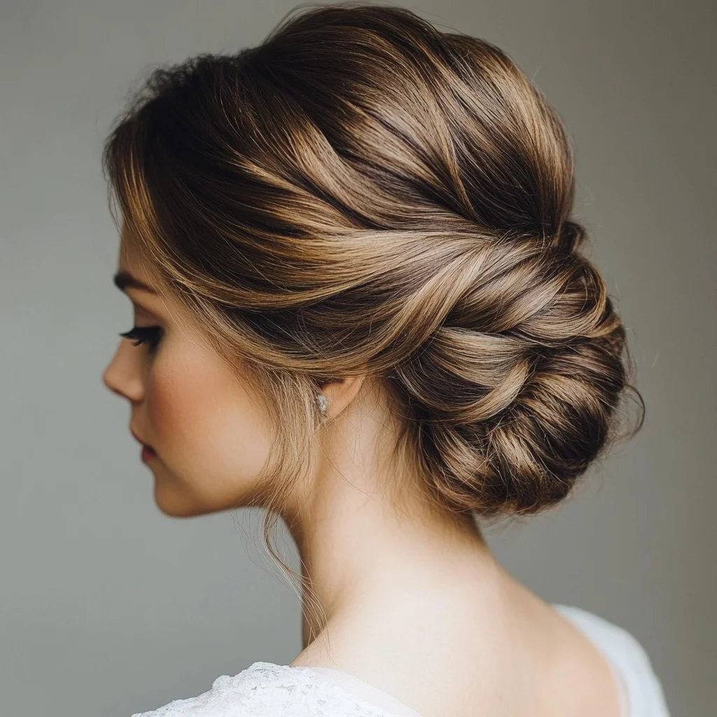 Effortlessly Elegant Twisted Updo for a Timeless Look