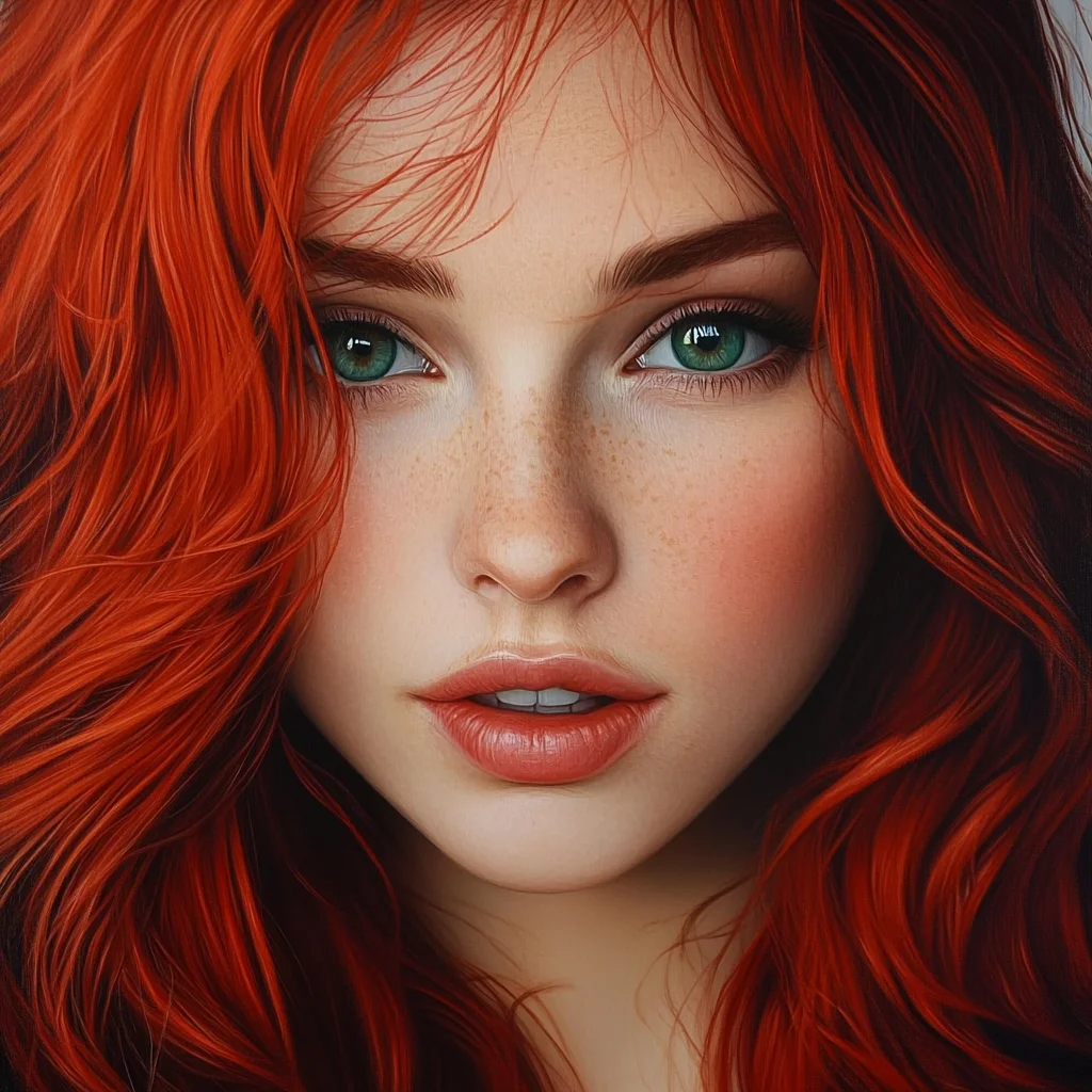 Effortlessly Luscious Waves: The Perfect Red-Haired Style for All Occasions