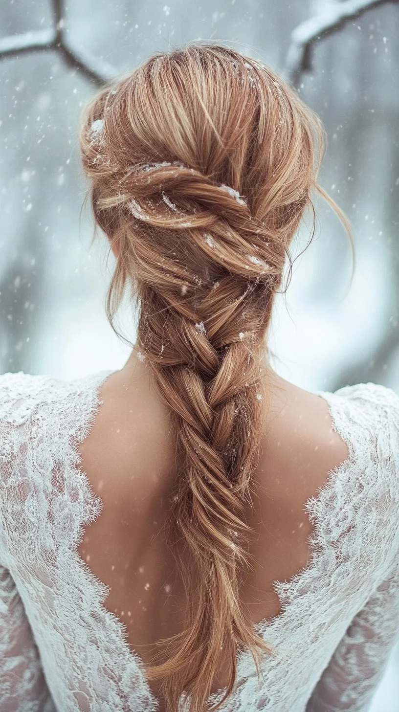 Effortlessly Romantic: The Snow-Kissed Loose Braid for Enchanting Elegance