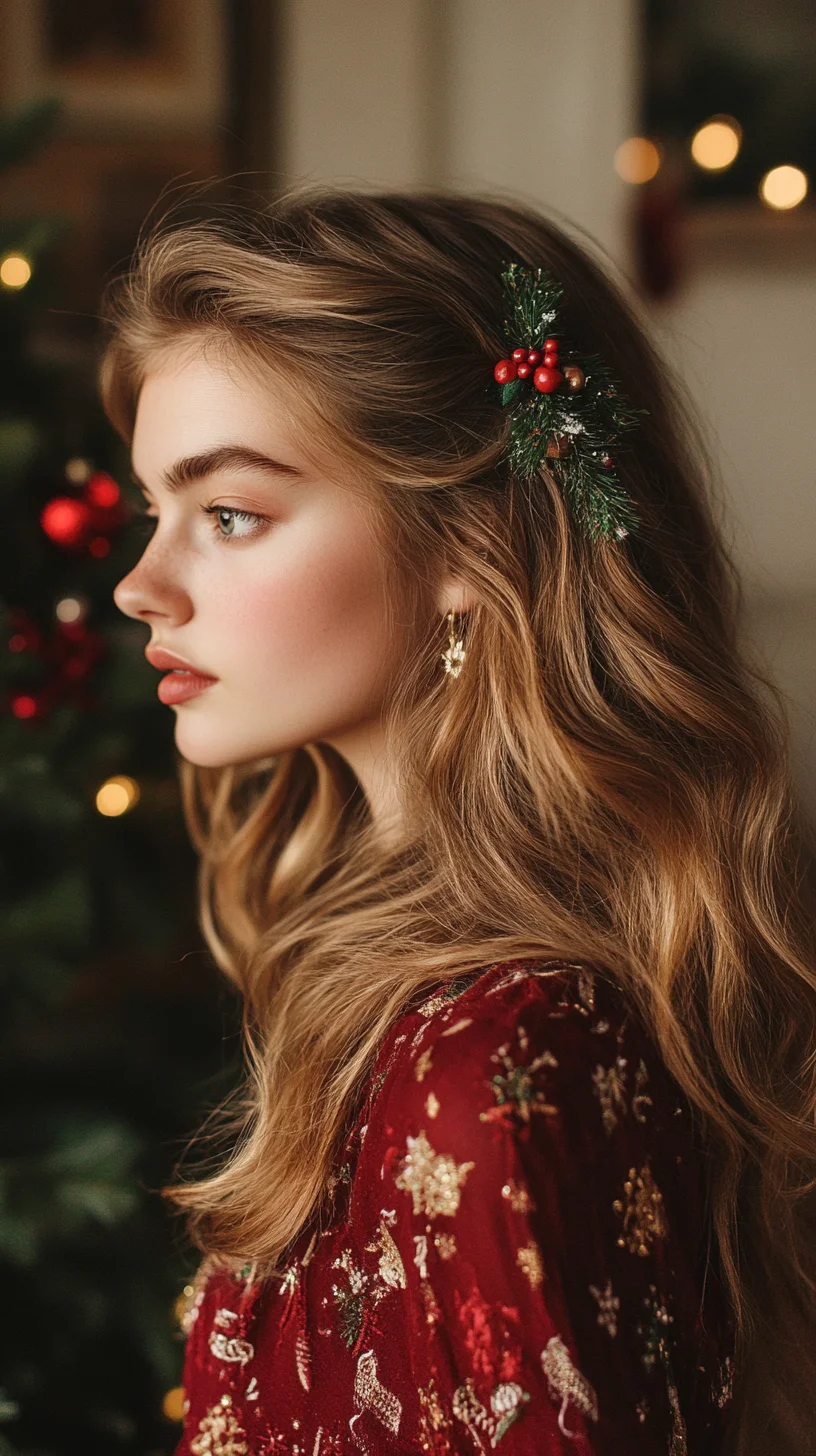 Effortlessly Romantic Waves Enhanced with Festive Accents