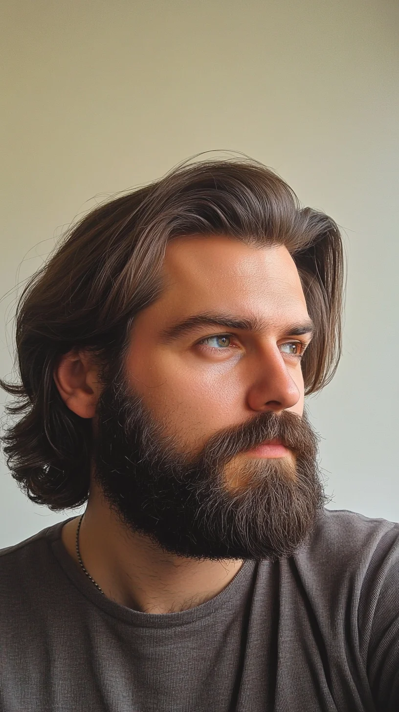 Effortlessly Stylish: The Modern Long Hair & Beard Combination