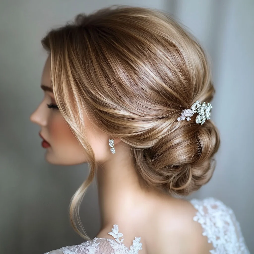 Elegant Textured Updo: A Timeless Bridal Hairstyle for Every Wedding Aesthetic