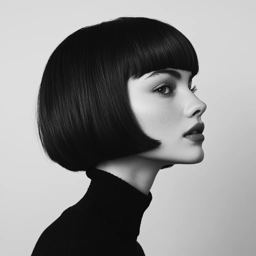 Elevate Your Look: The Sleek, Modern Bob with Bold Bangs